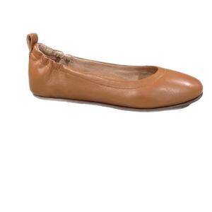 Fitflop Allegro Ballet Flats 5 New Leather Light Tan Hazelnut
